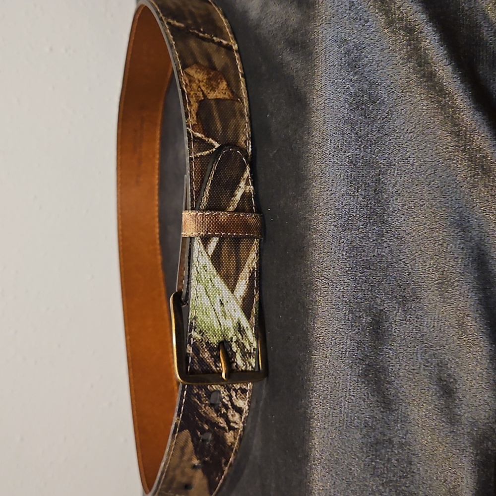 Men's Camouflage On Bonded Leather Belt Sz. 34